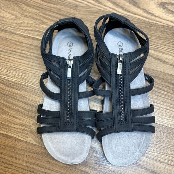 BEARPAW Women's Ronda Size 7 Cage Black II Sandals Synthetic Zip - Picture 6 of 9